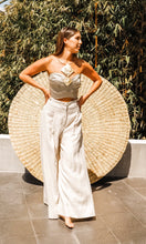 Cargar imagen en el visor de la galería, Bustier Bassima Verde Metálico